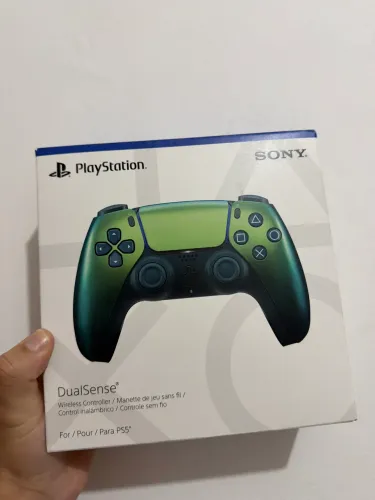 Controle Manete PS5 DualSense Chrome Teal - Novo Lacrado