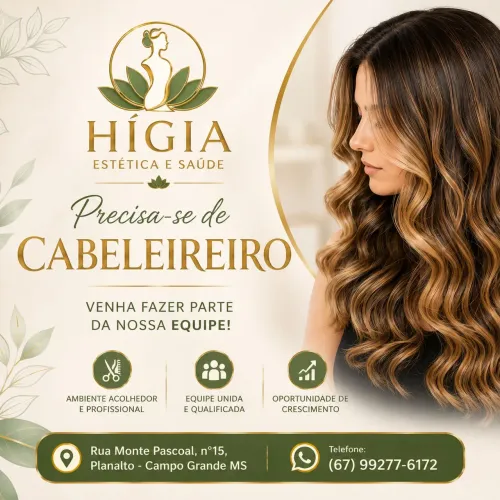 Precisa-se de Cabelereiro(a), Manicure,  Esteticista e Depiladora 