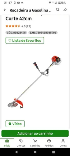 Roçadeira a Gasolina Toyama TBC43X 1,7Hps com Lâmina Corte 42cm