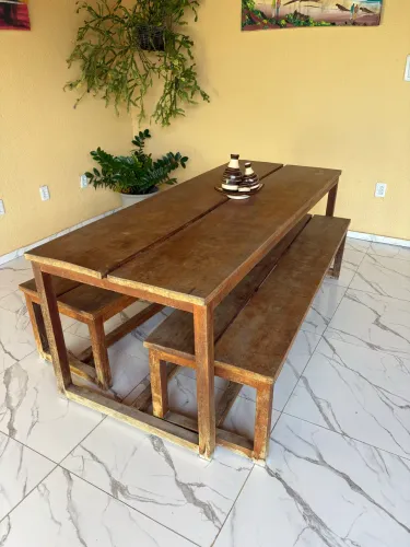MESA MADEIRA DE LEI 2m x 0,8m (parcelo no cartão)