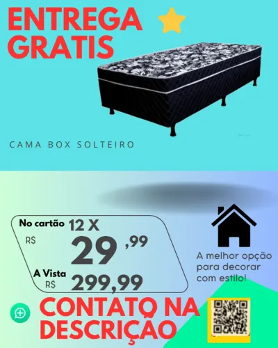 Cama Box Solteiro Entrega Rápida Grátis para Salvador Paga ao Receber