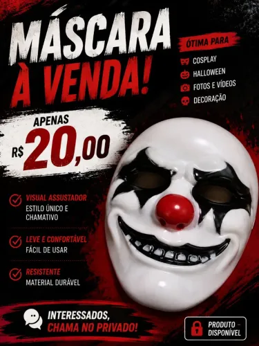 Máscara palhaço