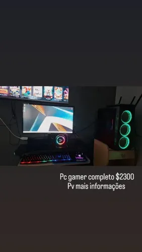Pc gamer com monitor de 24 fhd 