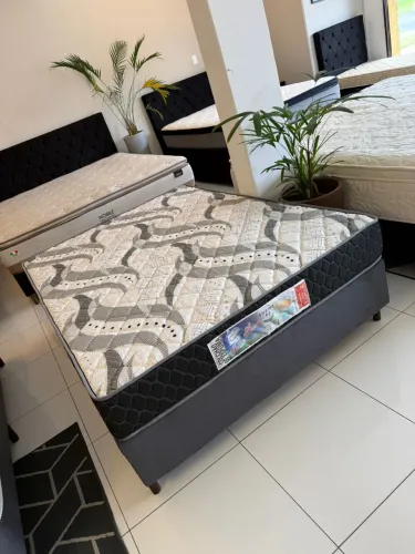 Cama de Casal NOVA BASE + COLCHÃO CASAL FIRME NOVO - Entrego!