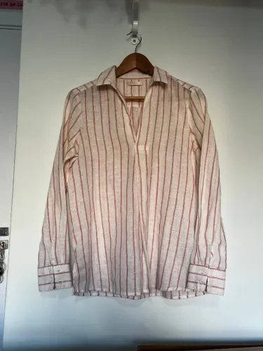 Camisa listrada Yessica c&a Rosa e branca | 36