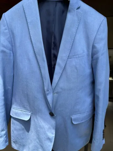 Blazer, Paletó, Terno Azul Claro - Marca: Gentleman, Tamanho 46. Ótimo estado.