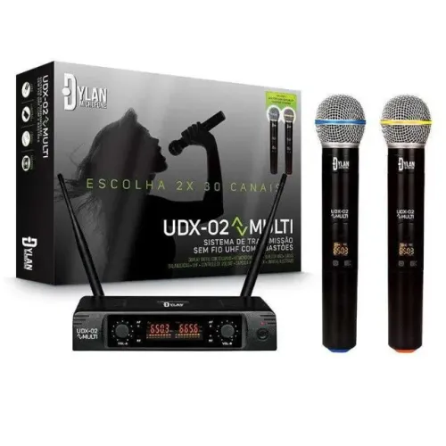 Transmissor sem fio UHF com dois bastões DYLAN UDX-02 MULTI