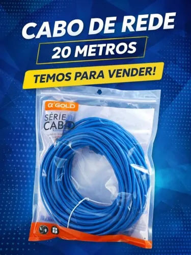 Cabo de Rede RJ45 CAT5 IT-Blue - 20 Metros (Azul)