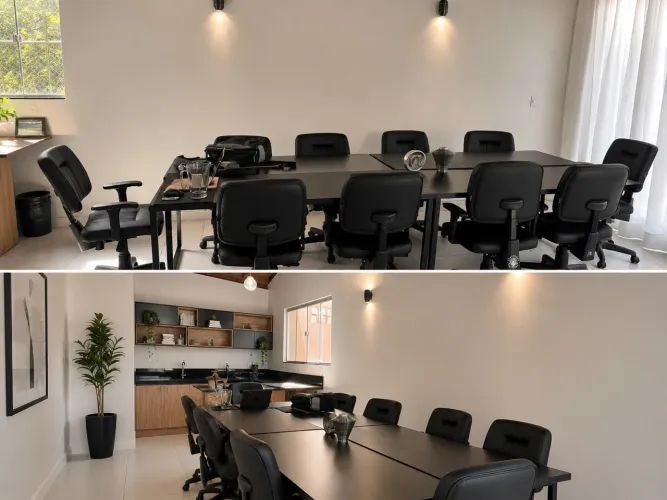 10 Cadeiras Executivas Fly + Mesas de Brinde