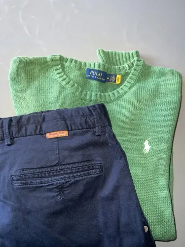Lote Roupas de Marca Masculinas - Polo Ralph Lauren, Massimo Dutti, Zara, Sisley (Estado d