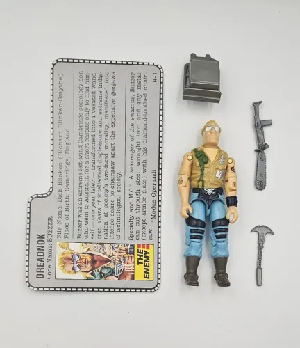 GI Joe Cobra Dreadnok Buzzer 1985 com Filecard