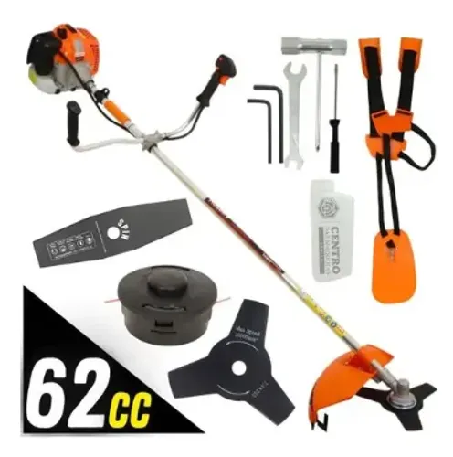 Roçadeira Vulcan 62cc Profissional a Gasolina 3 HP e Acessórios Grátis Padrão Profissional