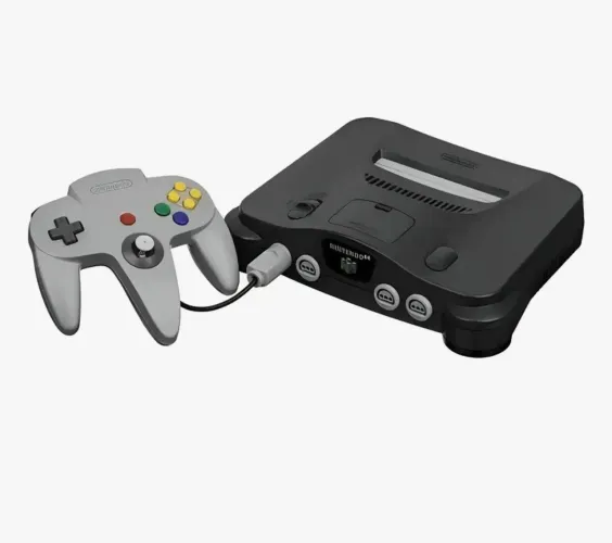 Nintendo 64 com controle sem fio, spansion pack, carrucho fullset