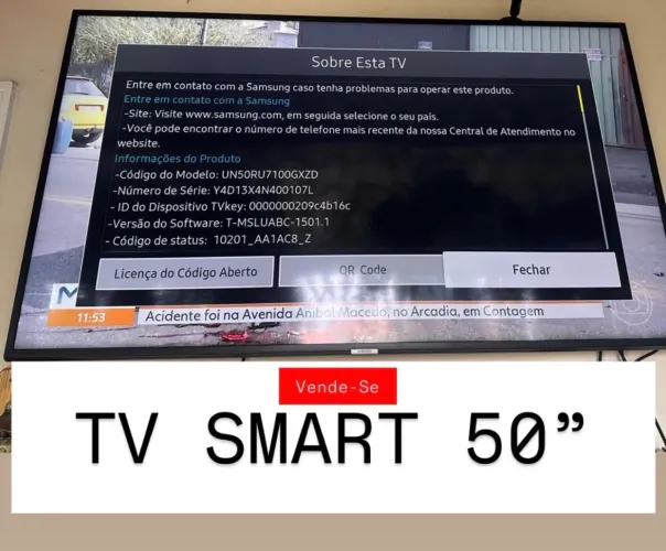 Vendo TV SAMSUNG SMART 50 polegadas