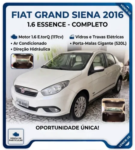 Fiat Grand Siena Essence Dual. 1.6 Flex 16V 2016