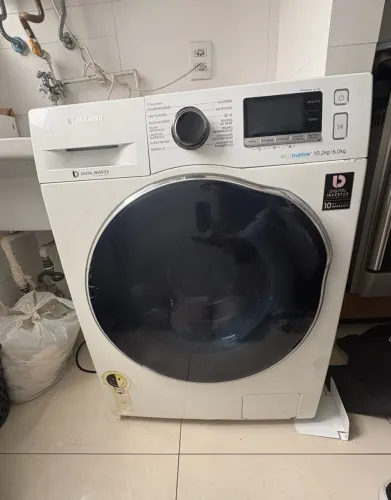 Lava e seca samsung EcoBubble 10,2kg/6kg - Não Liga - Defeito