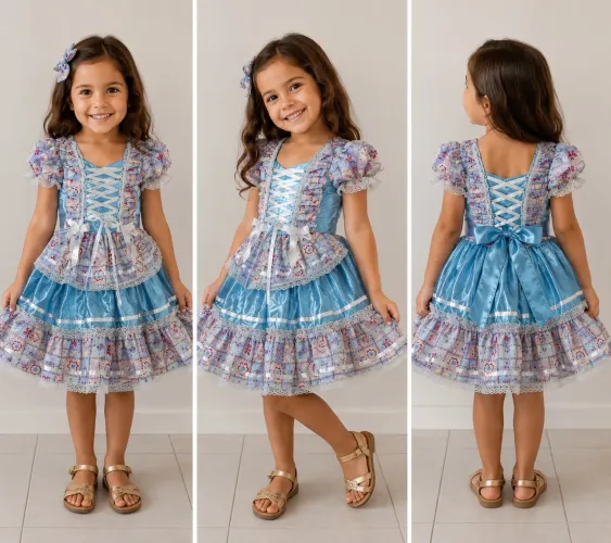 Vestido de São João infantil