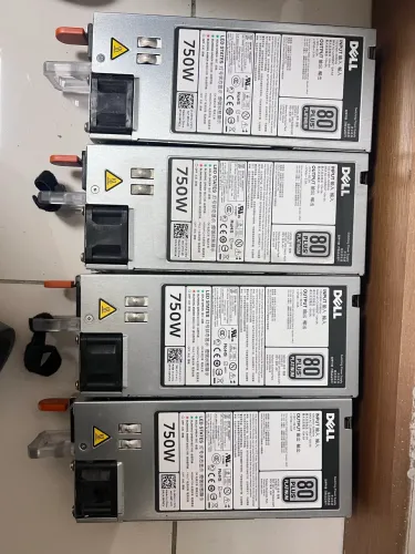 2 fontes Dell 750w 80 plus 