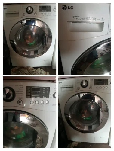 Máquina de lavar roupa lava e seca 