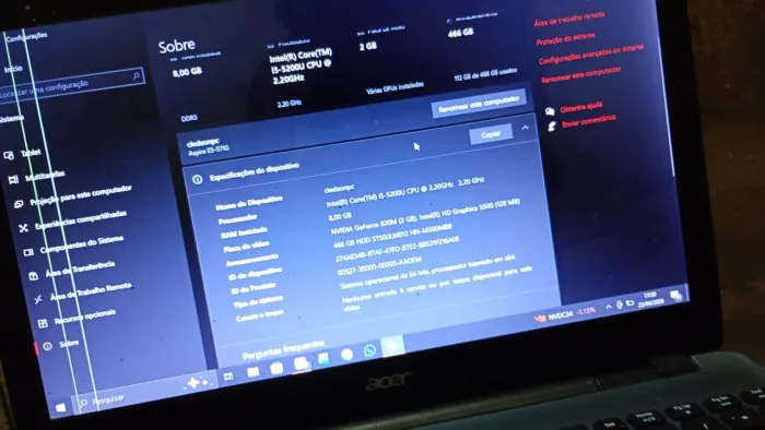 Vendo Acer aspire e15