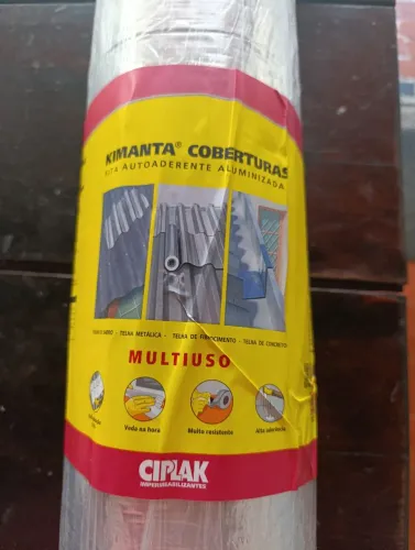 Manta, Fita asfáltica aluminizada 100cm x 10 m  vedação e proteção ac