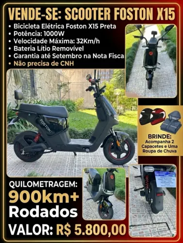 Bicicleta Elétrica Foston X15