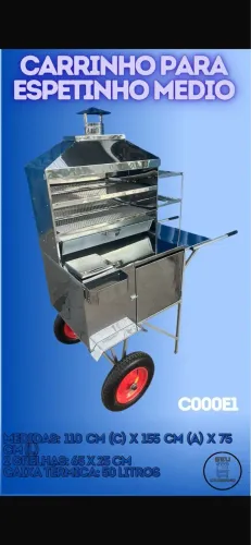 Carrinho para espetinho 