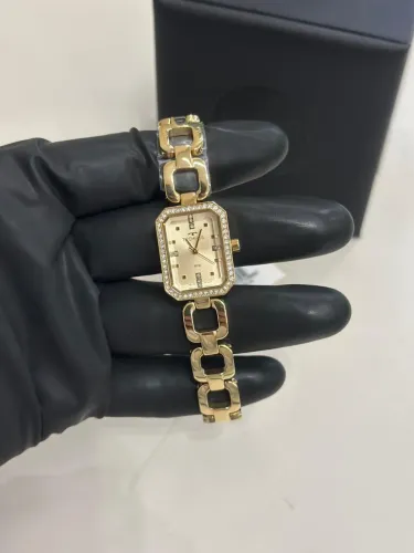 Relógio feminino technos dourado elegance original novo 