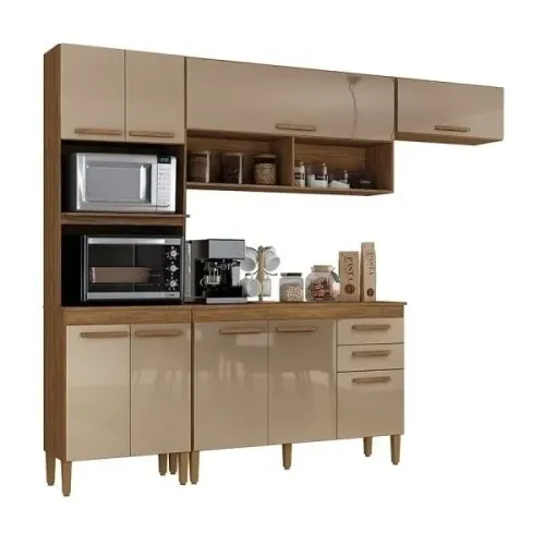 Cozinha Completa Valencia 4 Pças - 490 Acacia Mad/reflect