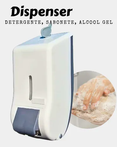 Dispenser Com Reservatório - Álcool e Sabonete Líquido 800ml _ CS98