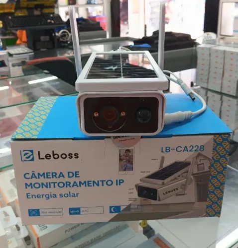 Câmera Segurança Wifi Ip66 Energia Solar Full Hd Cor Branco