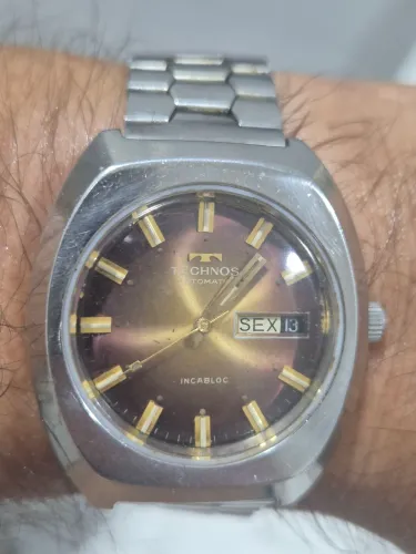 Relógio TECHNOS AUTOMÁTICO SUÍÇO  -   MODELO VINTAGE