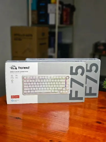 Teclado Mecânico Sem Fio Freewolf F75 NOVO!