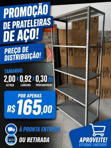 Prateleiras de aço