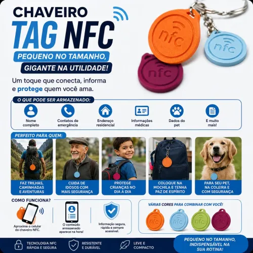 TAG de chaveiro para identificação