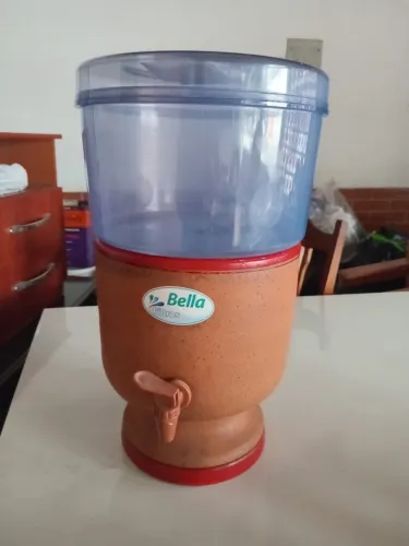 Filtro de Barro com acrílico de Bancada 4,5L Marrom Bella Filtros