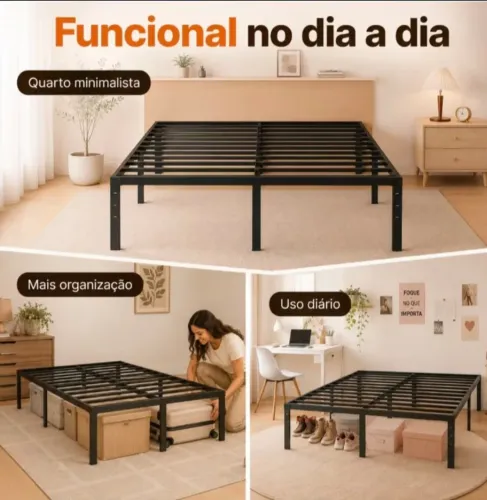 Base para colchão em metal - prática e funcional