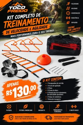 Kit Completo de Treinamento de Velocidade e Agilidade - TOCO FREIDO