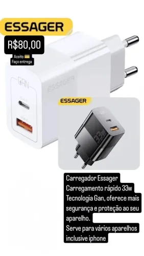 Carregador Essager 33w