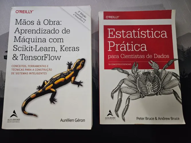Kit 2 Livros Data Science: Estatística Prática + Mãos à Obra Machine Learning