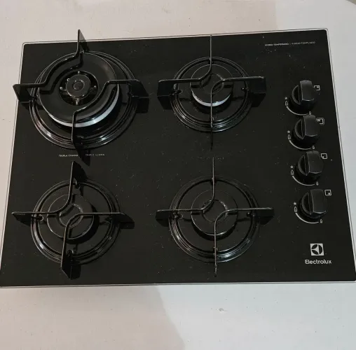 Cooktop Electrolux 4 Bocas Vidro Temperado Preto (com Tripla Chama)