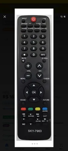 Controle remoto tv Buster hbtv32d01 htrd19
