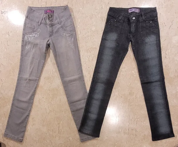 Kit 2 calças jeans femininas nº 14<br>