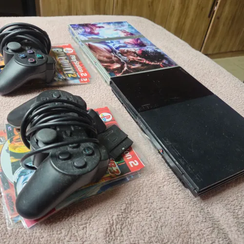 Playstation 2 PS2 Slim Com Controle e 5 Jogos R$ 300 Cada