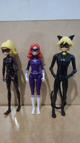 Bonecas Miraculous - Anti Ladybug, Lady Wi Fi e Cat Noir - SUNNY