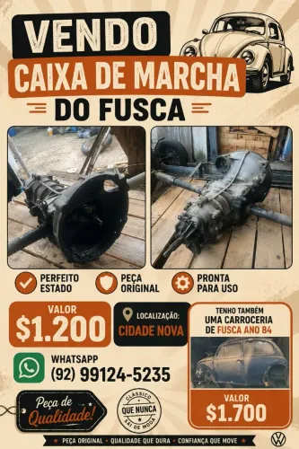 Caixa de marcha do Fusca 