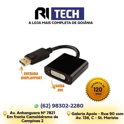 Adaptador Conversor Displayport X Dvi Digital