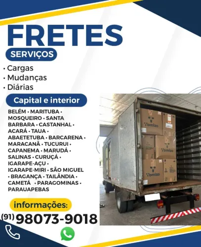 Fretes Rápido em todo Pará - chame agora