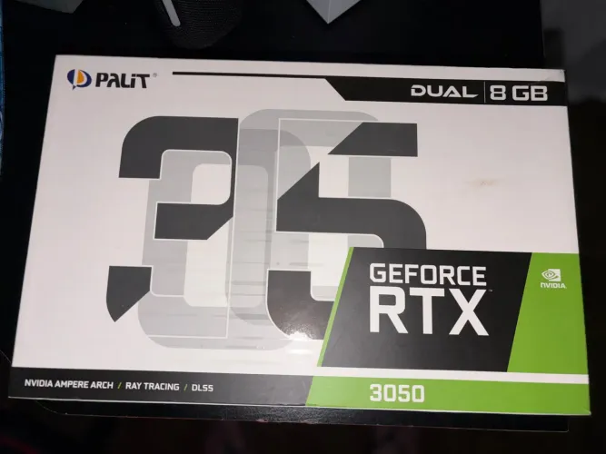 Placa de Vídeo Palit RTX 3050 Dual 8GB GDDR6 - Estado de Nova