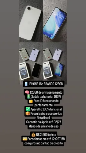 IPHONE 16e BRANCO